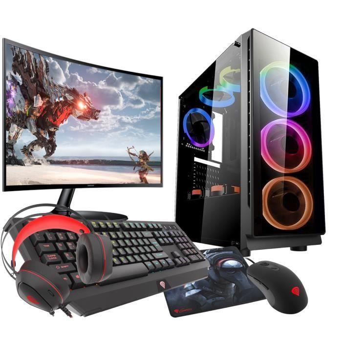 VIST Kit Gaming Ryzen 5 - RAM 16Go - RTX 3060 - SSD 1To M.2 - LCD 24 - Windows 11 Pro