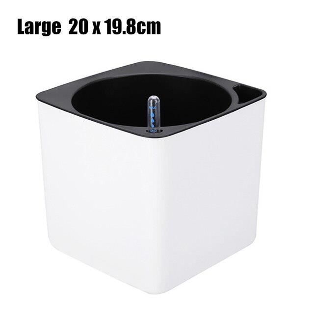 Pot De Fleurs Hibou Avec Indicateur D'eau - 12.5 X 9.6 Cm, Blanc, Double Paroi - Pour Plantes Intérieur, Arrosage Facile