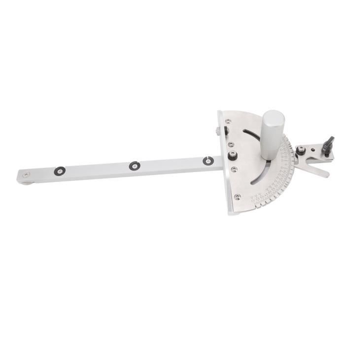 Outil Menuiserie Professionnel Jauge à Onglet 450mm - Butée Angle Scie Circulaire Fraiseuse Professionnelle Butée Angle Précision Travail Bois