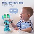 Halloween Mini Robot Parlant pour Bebe,  Jouet Apprentissage Cadeaux - Bleu-1