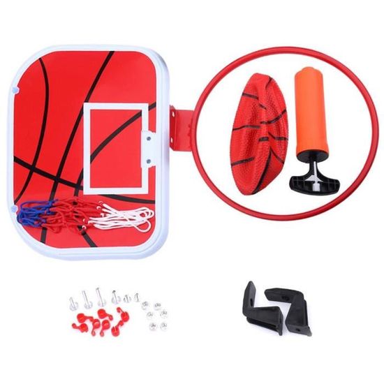 Panier De Basket Enfant 2 En 1 – 12 Pièces Réglable Avec Ballon Et Pompe – Multicolore