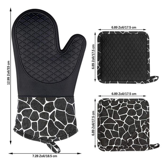 Gant Barbecue, Gant Anti Chaleur, Gants De Four Jusqu'à 800°C, Universel Gants De Cuisine Résistant à La Chaleur -1 Paire - Maison