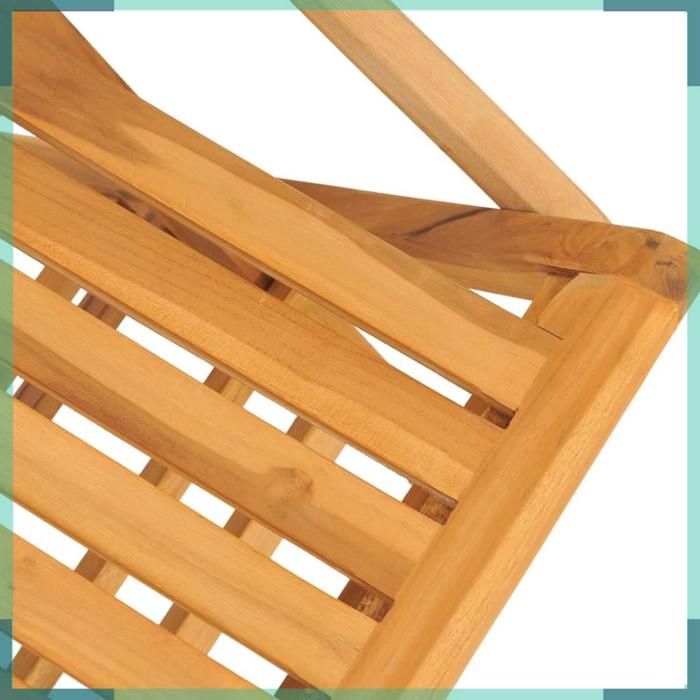 ASHATA Chaises de jardin pliantes lot de 4 61x67x90cm bois massif teck ...