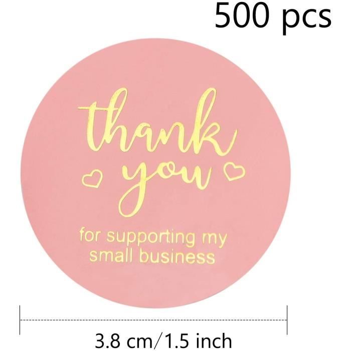 Thank You Sticker,Merci Stickers Autocollants,500pcs 1.5inch Merci