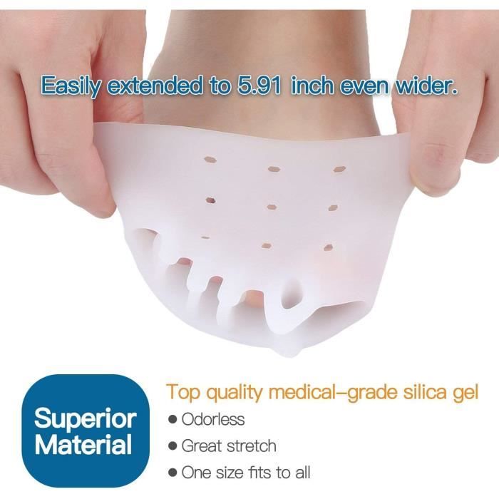 Aubeifou 6 Pièces Séparateur D'Orteils, Correcteur D'orteils, Ecarteur