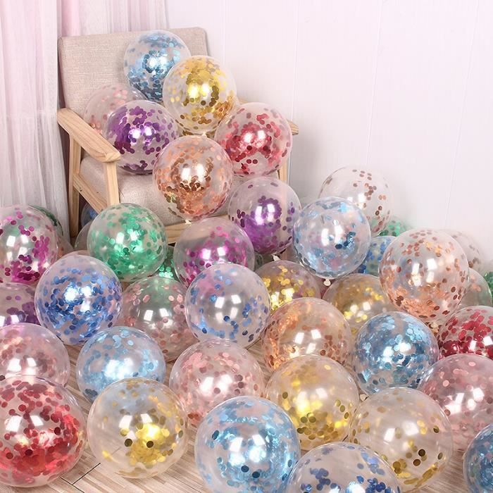 Déco Anniversaire pour Enfants Adulte, Guirlande Happy Birthday, 24 Ballons Confetti et Latex, 4 Cœur D'étoile Ballons, Feuille D'a - Maison Déco Anniversaire pour Enfants Adulte, Guirlande Happy Birthday, 24 Ballons Confetti et Latex, 4 Cœur D'étoile Ballons, Feuille D'a - Maison