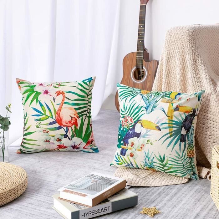 Fancy Homi Lot de 4 housses décoratives rectangulaires de coussin Fancy Homi Lot de 4 housses décoratives rectangulaires de coussin