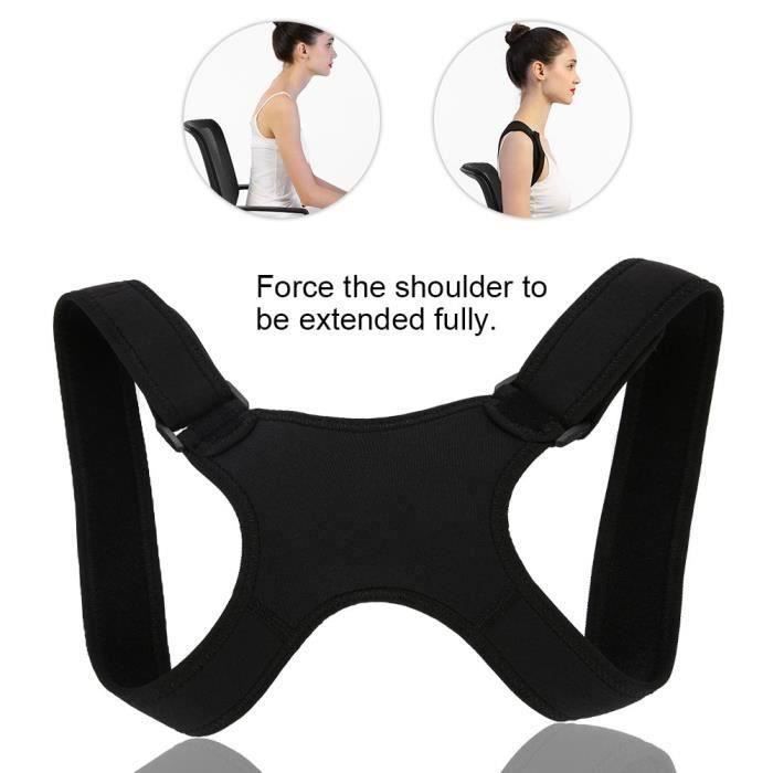 DUYAER Bande Redresse Dos Réglable Correction de Posture Epaule Support Dos  Ceinture Dorsale Soutien