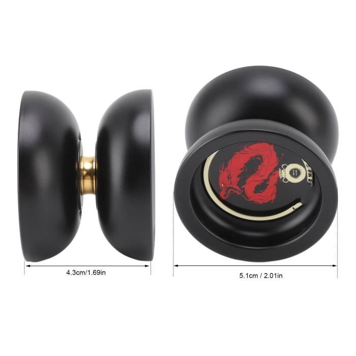 TOPINCN Yoyo En Alliage D’aluminium Insensible – Haute Performance – Roulement Acier Inox – Corde Incluse – Compétition Avancé