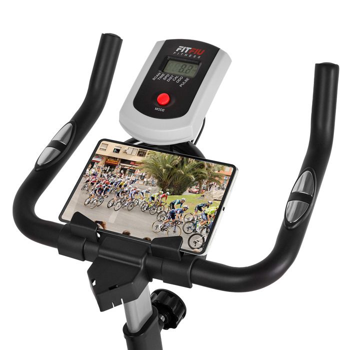 Velo d appartement BESP 50 disque d inertie 6kg resistance multiples moniteur de frequence selle reglables FITFIU Fitness Cdiscount Sport