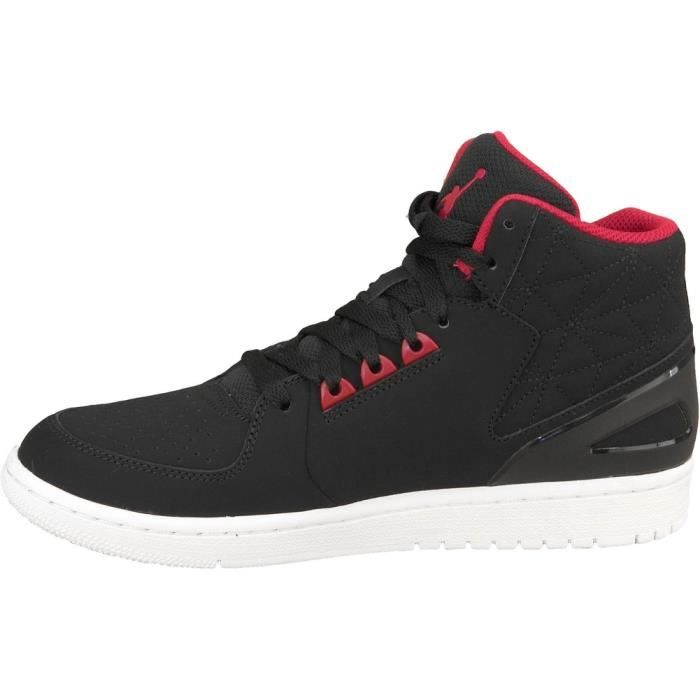 Baskets Nike Air Jordan 1 Flight 3 706954 001 Homme Noir Cuir Lacets Plat Noir Noir Cdiscount Chaussures