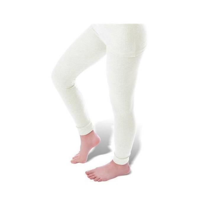 Pantalon Thermique Femme Sous Pantalon Doublure Polaire Long sous Vetement Leggings M Creme Creme Cdiscount Pret a Porter