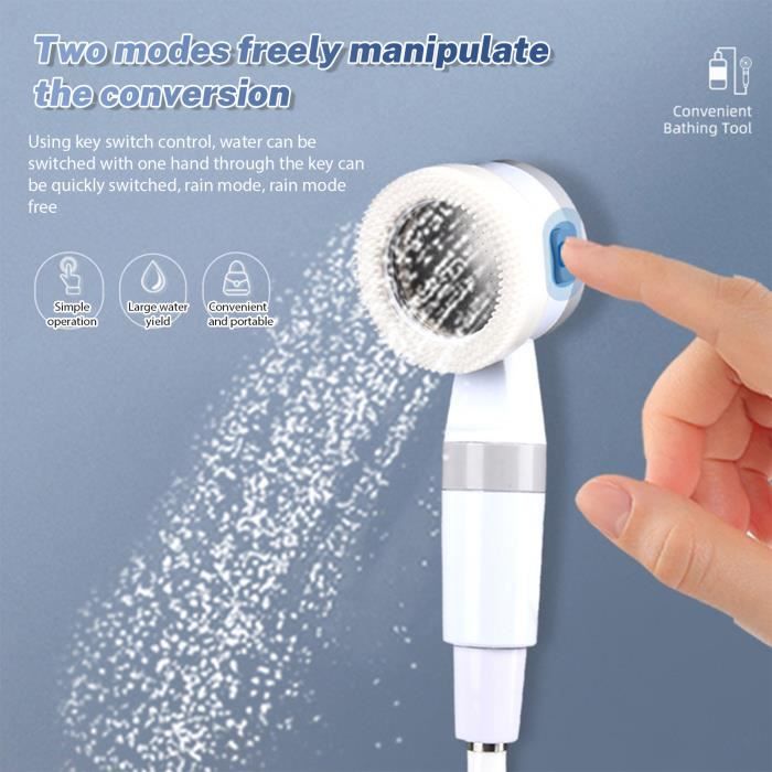 Pommeau De Douche Portable Camping – Double Vitesse, Batterie 6000 MAh, Tuyau 2 M Anti-torsion, Connecteur Inox – Lavage, Jardin, Animaux