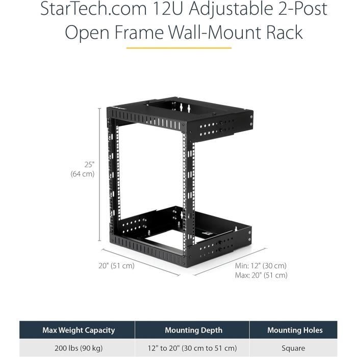 Cache Un Rack Informatique Rack Réseau Mural 12U À 2 Montants, Rack Serveur 19