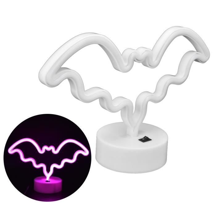 Panneau néon chauve-souris pour décorations d'Halloween, lumières néon Panneau néon chauve-souris pour décorations d'Halloween, lumières néon