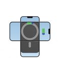 Ecent 15W Chargeur Induction Voiture, Chargeur sans Fil Magnétique pour iPhone Samsung Huawei LG tous Appareils de Type QI (Noir)-2