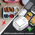 Lunch Box Boîte à Lunch étanche à Double Couche Bento Box Avec sacoche isotherme Couverts Bon Hermétique sans BPA Pour Micro-Ondes-2