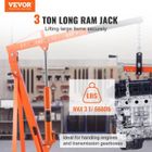 Vérin Hydraulique Long VEVOR 3 Tonnes - Pour Grue D'Atelier, Levage Moteur, Course 50cm