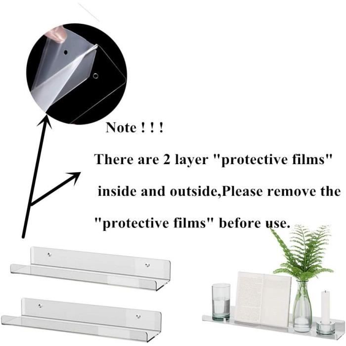 Sezanrpt Lot De 2 étagères Murales En Acrylique 23 Cm Pour Personnages Funko Pop Collections