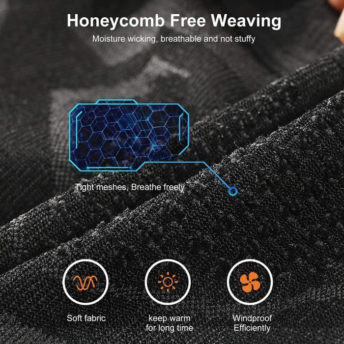 Cagoule (Balaclava) Complète En Coton 100% - Taille Unique, Pour Vélo, Ski, Moto - Noir