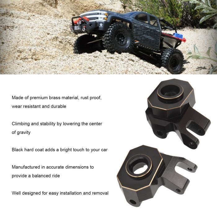 Acheter Essieu complet droit avant et arrière de voiture RC, avec 2 arbres d'entraînement en métal pour chenille axiale 1/10 RC