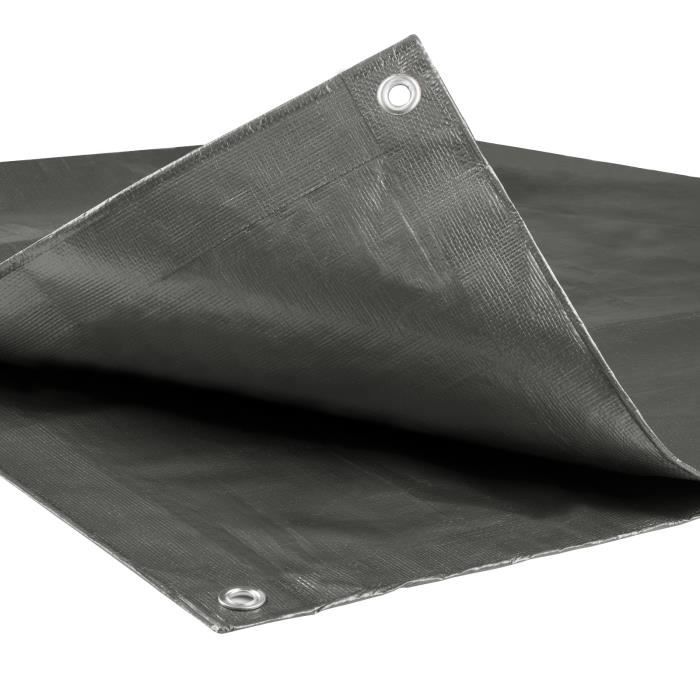 Bâche Noire Imperméable 4x5m - Protection Solaire Et Isolation Thermique