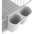 Panier à vaisselle égouttoir avec égouttoir Égouttoir universel en acier inoxydable Égouttoir à vaisselle 48 x 30 x 11 cm arge[554]-3