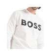 Sweat - Boss - Homme - Authentique - Blanc - Coton-3