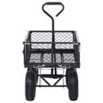 2740NEW Pro® Chariot à main de jardin,Remorque à Main,Brouette,Chariot de Transport Noir 250 kg-3