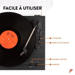 Platine Vinyle Navaris Avec Haut-Parleurs - 33/45/78 Tours - Conversion MP3 - Style Valise Rétro