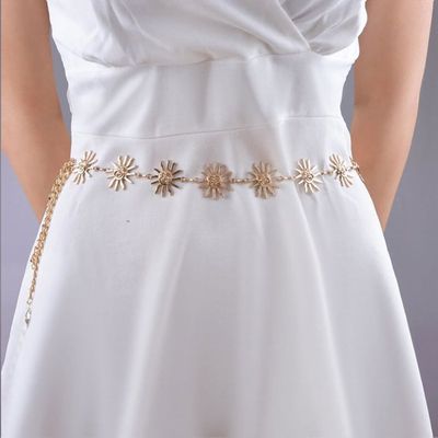 Ceinture Chaîne Dorée GWAWG Pour Femme - Adjustable Pour Robes, Plage, Soirées