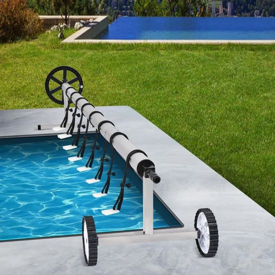Enrouleur De Piscine Télescopique Aluminium - Système Pour Bâche Solaire 1.05-6.15m