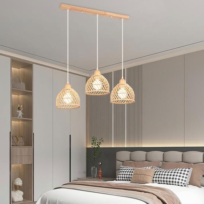 YoungDECO® MINI Luminaire Plafonnier Rond 28 Cm En Tissu De Coton - Élégance Naturelle
