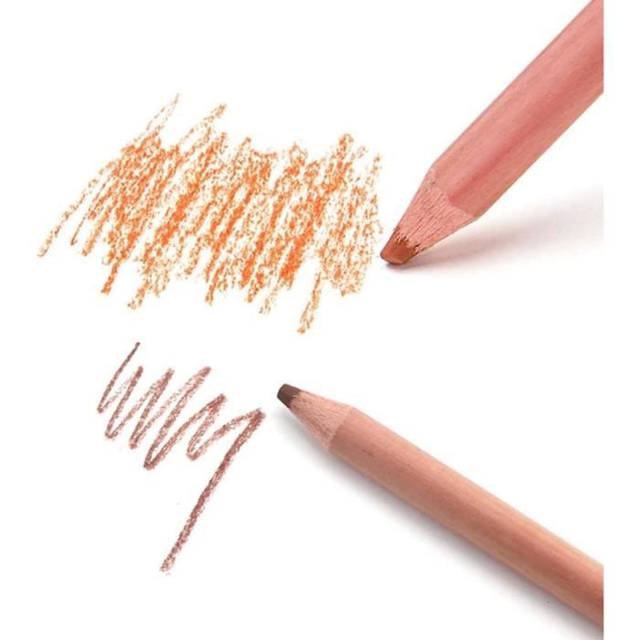 Étude 12 Pièces Crayons Pastel Doux Professionnels Colores Bois Teintes