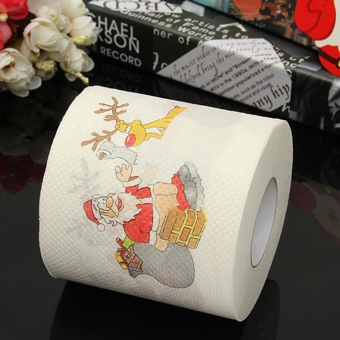 Papier Toilette de Noël  Papier Toilette Doux Père Noël Noël Papier  Toilette drôle pour Les Cadeaux de Noël de décoration de [541] - Cdiscount  Au quotidien