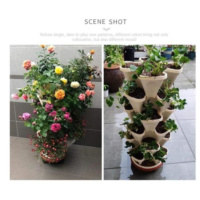 Pot de fleurs pour plantes succulentes, Double couche, support avec soucoupe,  plateau, jardinière, décor de jardin, de bureau, de maison - AliExpress