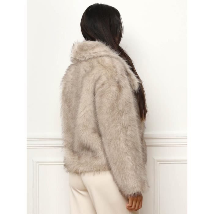 Fur Coat Manteau Court Fourrure Femme La Modeuse Manteau Fausse