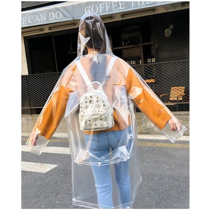 Veste de pluie transparente femme on sale