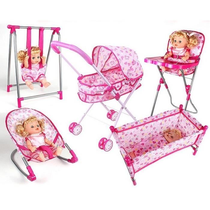 Chaise haute bébé pour poupée - Rehausseur de table pour poupée