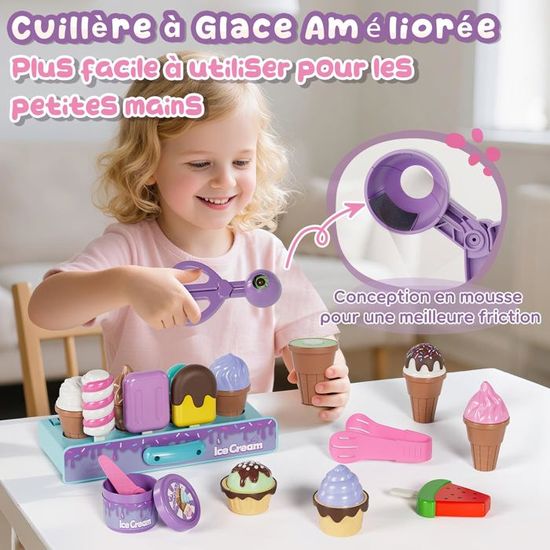 Cuisine En Bois Enfant Lehoo Castle - Jeux D'Imitation Petit Déjeuner Avec Fruits à Découper