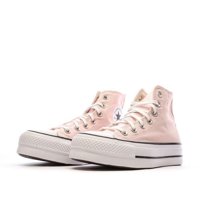 Chaussure Converse Femme Converse Haute Plateforme Rose Converse