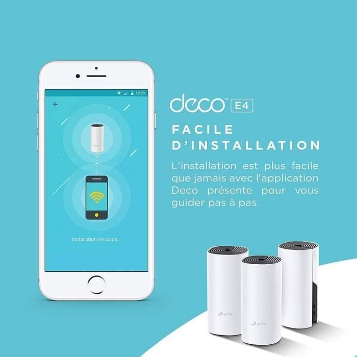 Système WiFi Mesh TP-Link Deco X50 (3-pack) - AX3000Mbps - Couverture 550m² - Contrôle Parental - Compatible Toutes Box
