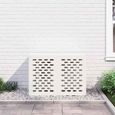 SALALIS - Housse de climatiseur Blanc 100 x 50 x 70 cm Acier