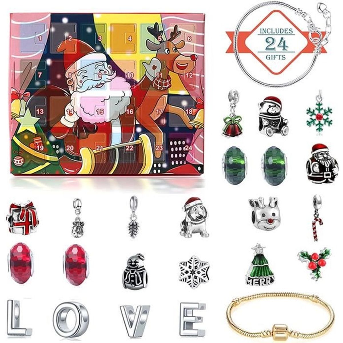 Calendrier De L Avent 2023 Bijoux Calendrier De L'avent 2022,Calendrier Avent Fille,Calendrier De L'avent  Fille, Calendrier De L Avent Femme,Bijoux Pour Enfant Noël - Cdiscount  Beaux-Arts Et Loisirs Créatifs