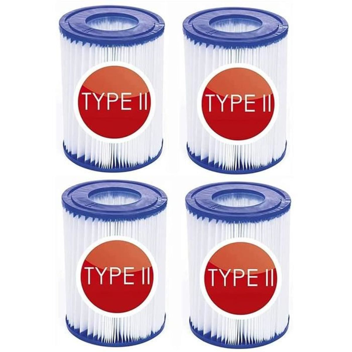 Bestway 58094 Lot de 4 cartouches de filtre de type II pour piscine ...