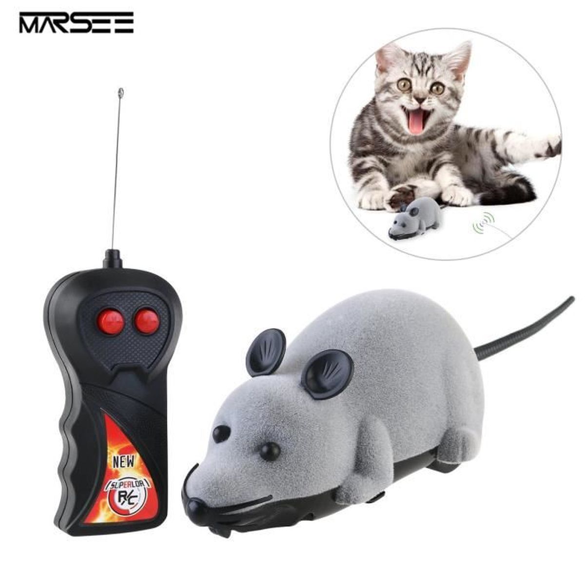 Télécommande Jouet Rat à Batterie Rc Souris Jouet Pour Chat