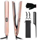 QVIIDBVB Lisseur Cheveux Professionnel et Boucler 2 EN 1, Fer à Lisser avec Température Réglable Écran, Champagne