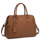 David Jones - Sac à Main Femme Bugatti - Cabas Fourre-Tout Elégant Cuir PU - 2 Compartiments Multipoche Chic - Marron Cognac