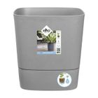 ELHO GIVE ROOM TO NATURE ELHO Pot de fleurs Carré Greensense Aqua Care - Ø 29,5 x H 30,2 cm - 15 L - Vert Jungle