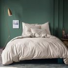 Housse de couette unie 100% Coton - MATT & ROSE - COTON LAVÉ - Coloris Lin - 260x240 cm